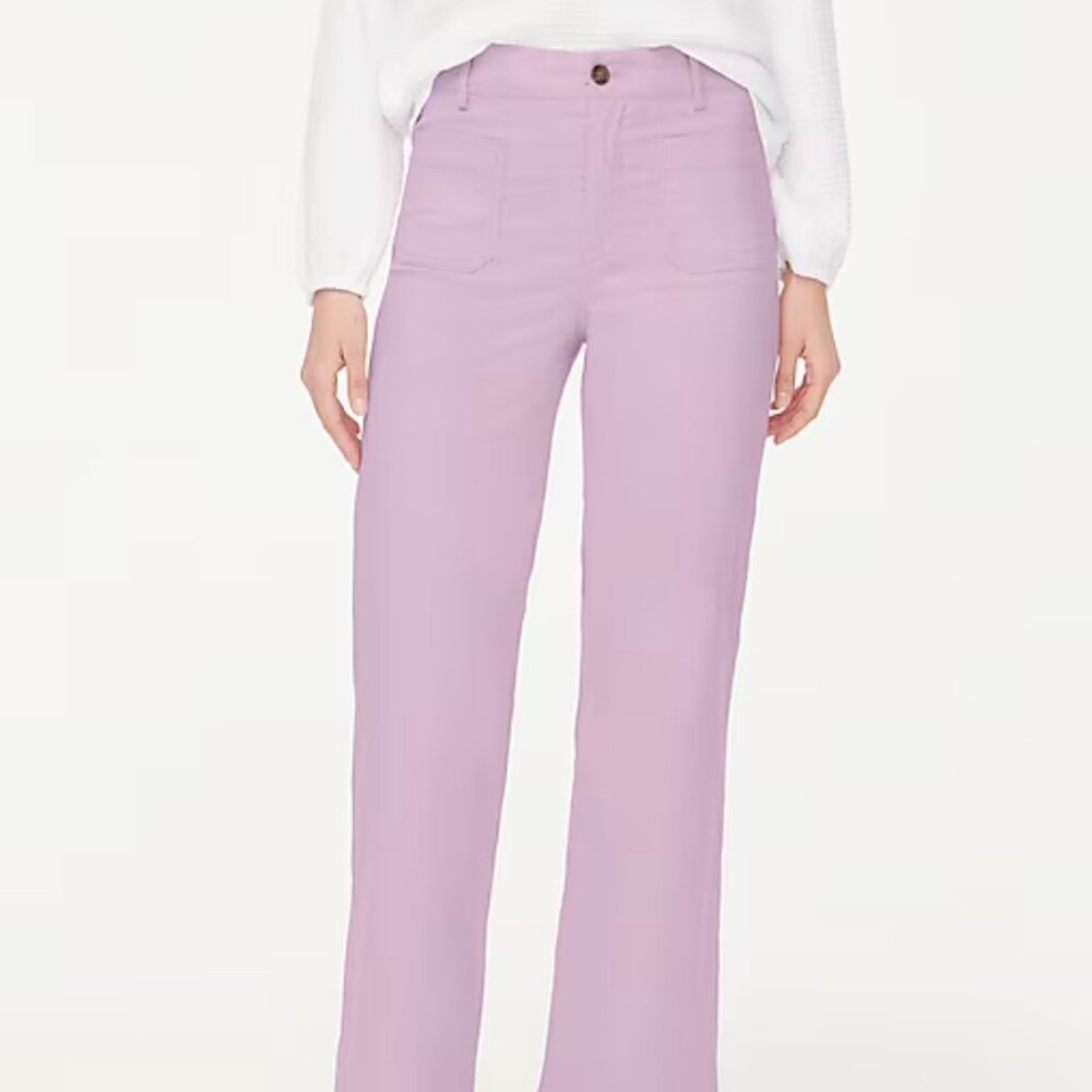 J Crew - Lizzie high rise patch pocket wide leg pant